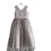 High-end Vestido Infantil Princesa Vestido Flor Menina Vestido de Noiva Fofo Estilo Ocidental Vestido Palco Performance Dress