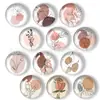 Serie de líneas de ramo de arte Parche magnético de cristal para refrigerador Pegatina para pizarra blanca Regalo conmemorativo de Amazon