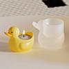 Zongbo Tarro de Almacenamiento de Pato de Silicona Taza para Velas Molde de Silicona Pato Pequeño DIY Velas Aromaterapia Molde de Yeso
