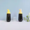 En Stock Botella Cónica Negra de 60ml para Mousse y Espuma Botella Espumadora de PET Botella Dispensadora Portátil para Espuma Limpiadora Facial