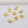 Brincos de gancho de orelha envoltos em ouro 14K com preservação de cor vazio suporte produtos semi-acabados acessórios flor DIY brincos artesanais material atacado