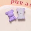 Lindo parche de oso de color sólido con pintura de goma mate, accesorios de joyería DIY, aretes, pasador para el cabello, material para funda de teléfono móvil al por mayor