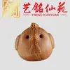 Talla en Madera de Ciprés Chino Yiming Xianyuan de los 12 Animales del Zodiaco, Artículo Decorativo Creativo para Escritorio de Oficina, Perfecto para Regalos