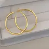Pendientes grandes huecos brillantes exagerados, simples y únicos para mujer, lujo ligero, vintage, versátiles, accesorios para orejas de diseño de alta gama