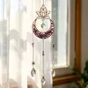 Pingente de Sino de Vento de Cristal Lótus Apanhador de Sol Lua Pendurado Festival Decoração de Casa Dropshipping