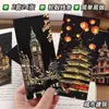 Escena Nocturna Rasca Arte Colorido Libro de Rasca Arte Papel Negro para Rascar Dibujado a Mano Estilo Tiktok Dibujos Infantiles Manualidades de Ciudad