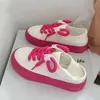 Zapatos de Lona de Verano Versátiles Retro Casuales Suela Gruesa 2024 Celebridad de Internet Nuevo Estilo Popular Tenis Deportivos Chinos Nuevos para Mujer