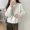 Top Corto Vintage Chic para Mujer, Estilo Coreano Cuello Redondo Otoño/Invierno 2026 Estilo Perezoso Suéter de Punto Trenzado