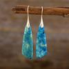 Pendientes colgantes geométricos de piedra del emperador bohemio transfronterizos, pendientes de joyería de piedra natural populares de Europa y América.