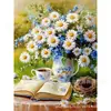 Pintura de Diamantes 5D Flores Escénicas de Comercio Exterior Transfronterizo, Pegatina de Diamantes Hecha a Mano DIY, Pintura Decorativa para Sala de Estar y Dormitorio, Adorno