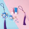 Guirnalda de Coche de Acrílico Colgante Pegamento de Crema Paquete de Materiales DIY Joyería Hecha a Mano Accesorios Pequeños Decoración de Anillo de Ratán
