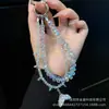 Corrente de Celular de Cristal Enfeites Pendentes Sentido Avançado Sereia Pingente de Zircônia Corrente Pendente Corda de Corrente de Celular Corrente de Pendurar Caminhão Alto Mulheres