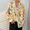 Camisa de hadas para hombre Primavera y Otoño divertida camisa estampada para hombre manga larga estilo Hong Kong suelta moda casual abrigo japonés