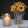 Romântico nórdico Decoração de castiçais sala de estar mesa de jantar Luxo europeu high-end ferro vela decoração à luz de velas adereços de jantar