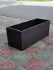 Caixa de flores simples Calha de flores de PVC Cesta de flores para exterior Canteiro de flores interior Divisória de varanda Vaso de flores retangular imitação de madeira Revestimento