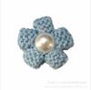Otoño e Invierno nuevo algodón de leche flor de cinco pétalos accesorios de lana ganchillo flor pequeña decoración de ropa accesorios de tocado de flor pequeña