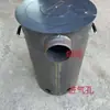 Fogão a Lenha para Casa Rural para Aquecimento e Cozinha, Fogão Integrado com Chapa de Aço Espessada para Queimar Carvão, Adequado para Uso Interno e Externo