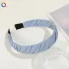 Tiara Jeans de Aba Larga com Bolinhas Estilo Coreano para Mulheres, Tiara de Alta Qualidade de Luxo Leve, Faixa para Lavar o Rosto, Grampo de Cabelo, Acessório de Cabelo Atacado