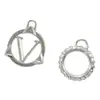 Tirador de Metal Desmontable Cabezal de Cremallera Universal en Forma de Corazón Plateado Brillante, Cabezal de Cremallera Personalizable para Ropa