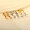 Pendientes de Moda Europeos y Americanos, Pendientes Pequeños Creativos y Delicados, Pendientes de Acero Inoxidable con Cierre de Rosca de Avión, Estilo Celebridad de Internet Transfronterizo para Mujeres