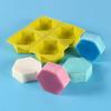 Molde de silicona para hornear pasteles de azúcar, redondo, ovalado, hexagonal, para aromaterapia, vela, jabón, molde de mano