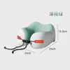 Almohada en Forma de U de Espuma Viscoelástica, Almohada de Viaje para el Cuello, Almohada para el Cuello, Almohada para Dormir en Avión, Almohada para el Cuello, Almohada para la Columna Cervical, Almohada Portátil en Forma de U