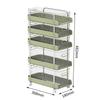 Cozinha Gap Armazenamento Rack Piso Multi-camada Ultra-estreito 18cm Carrinho Geladeira Gap Rack Parede 20cm Rack Side Storage Rack