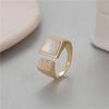Anillo con Sentido del Diseño Coreano Nicho Abertura Asimétrica Anillo para la Vida Diaria de Mujeres Estilo Europeo y Americano Anillo Simple Ajustable