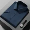 Nova Camisa Romon Antirrugas de Manga Curta Masculina Camisa Branca de Manga Curta Não Amassa Roupa de Trabalho de Alta Qualidade Camisa