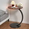 Estante de Almacenamiento de Mesita de Noche de Moda Mesa Redonda Pequeña Mesa Lateral Simple para Sofá de Casa Mesa de Café Gabinete de Mesita de Noche Dormitorio Minimalista Moderno