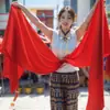 Cinto de Tecido de Seda Vermelha para Dança do Leão, Fita Colorida, Cinto de Tambor de Cintura de Seda Vermelha, Fita de Dança para Performance, Fita Vermelha para Dança Yangko