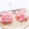 Flor Simulada Borde Quemado Cabeza de Hortensia Accesorios Hechos a Mano DIY Decoración del Hogar Accesorios para Tocados de Boda Combinación Hanfu