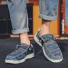 Mocassins Masculinos Estilo da Marca com Palmilhas de Cortiça, Venda Quente Transfronteiriça Tênis Casuais Slip-On de Malha Fly-Knit Mocassins Masculinos