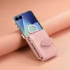 Adequado para Capa de Celular Samsung Zflip8, Suporte Zflip6 com Inserção de Cartão Galvanizado, Capa Protetora Zflip7 com Tela Dobrável e Zíper