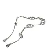 Pulseira de porco com nariz de cristal de gelo em prata pura S925, novo design moderno, simples e de alta qualidade, luxo leve, corrente ajustável, acessório versátil