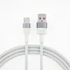 Cable de Carga Rápida Súper 120W con Pegamento Suave de Sarga Adecuado para Huawei Apple Android Tipo C Cable de Carga para Teléfono Móvil