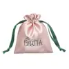 Bolsas Pequeñas de Tela con Cordón Personalizadas, Bolsas de Seda para Pelucas, Bolsas de Poliéster con Cordón para Cosméticos, Bolsas de Satén a Prueba de Polvo para Joyería