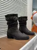 Botines estilo vaquero occidental para mujer, con acabado de gamuza, tacón grueso, altura hasta la mitad de la pantorrilla, diseño de hebilla de cinturón retro y efecto adelgazante, en una hermosa paleta de colores