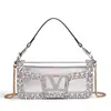 Bolso de noche exclusivo con pedrería transfronterizo para mujer, bolso cuadrado pequeño retro moderno europeo y americano, clutch elegante versátil para fiesta