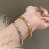 Nueva Pulsera de Bambú Cepillado Estilo Chino para Mujer, Diseño Retro de Lujo Ligero Estilo Nacional, Pulsera Versátil Chapada en Plata, Artículo Caliente Estilo Nacional