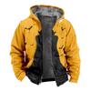 2024 transfronterizo nuevo Halloween forro polar engrosado doble forro terciopelo grueso acolchado de algodón chaqueta cremallera bolsa para excavar chaqueta acolchada de algodón cálida