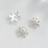 Colgantes de Flor Hueca Chapados en Oro Cobre Accesorios para Joyería DIY Accesorios para Pulseras de Cuentas Collares Materiales Venta al por Mayor