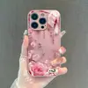 El colgante de perla rosa rosa más vendido de Amazon Funda rígida rosa para iPhone 15 Funda para teléfono de nicho para iPhone 17