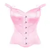 Corsé Palacio Europeo y Americano Nuevo Transfronterizo Corsé de Satén Liso Control de Abdomen Moldeador Ropa Exterior Moldeadora Top