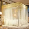 Mosquiteiro para Uso Doméstico, Cama de Casal 1,8m, Estilo Princesa, Estilo Palácio, De Chão, Quarto Tradicional, Três Portas, Estrutura Reforçada 1,5m
