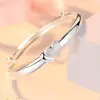 Pulsera de plata de ley 999 para mujer, fútbol, plata, simple, fresca, amor, melocotón, pulsera de moda, corazón a corazón, regalo de cumpleaños