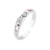 Anillo de Flor de Diamante en Polvo Escarchado Anillo para Dedo de Mujer Anillo de Dedo del Pie Anillo de Articulación Creativo Nuevo Regalo de San Valentín 2024 para Novia