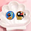 Insignia de Dibujos Animados Personalizada y Divertida con Forma de Pingüino para Jugar con el Teléfono Móvil, Broche Interesante y Exquisito Estilo Animal