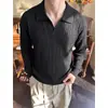Nuevo Suéter de Punto para Hombre Otoño/Invierno 2026, Retro, Cuello Solapa, Tejido de Punto Trenzado, Holgado, Manga Larga