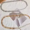 Corrente de Cintura de Luxo Feminina Corrente de Metal Estilo Ins com Cinto para Vestido Cintura Apertada Cintura Fina Moda Versátil Tendência